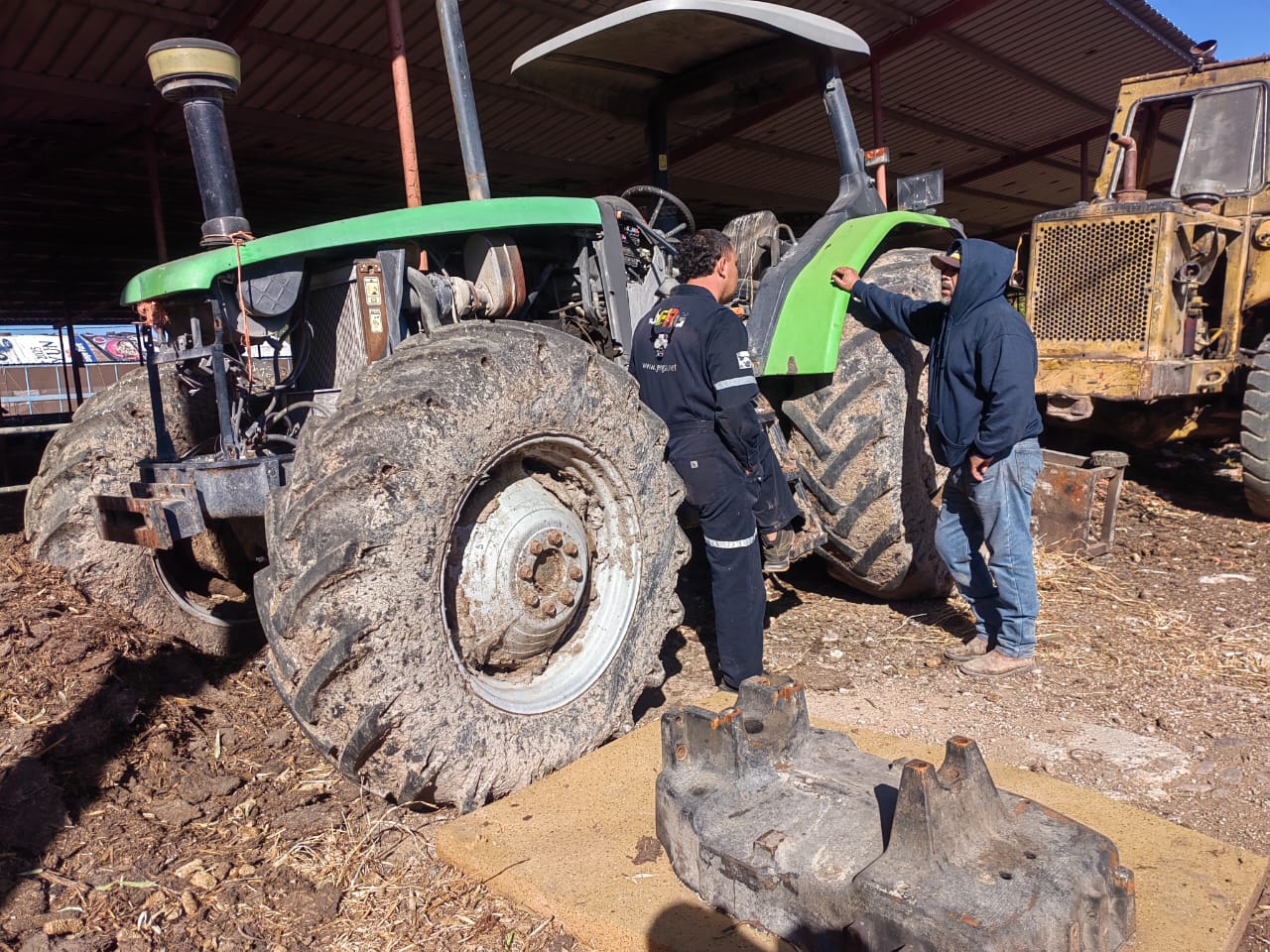 Diagnóstico mecánico de maquinaria agrícola en taller JERGSA